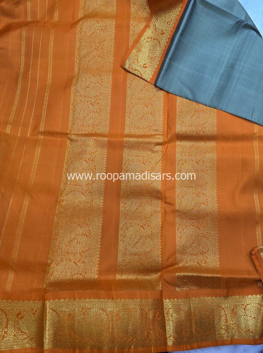 Pure Silk Madisar(with silk mark)-10YARDS PURE SILK PATTU MADISAR KORVAI BORDER WITHOUT BLOUSE - Image 3