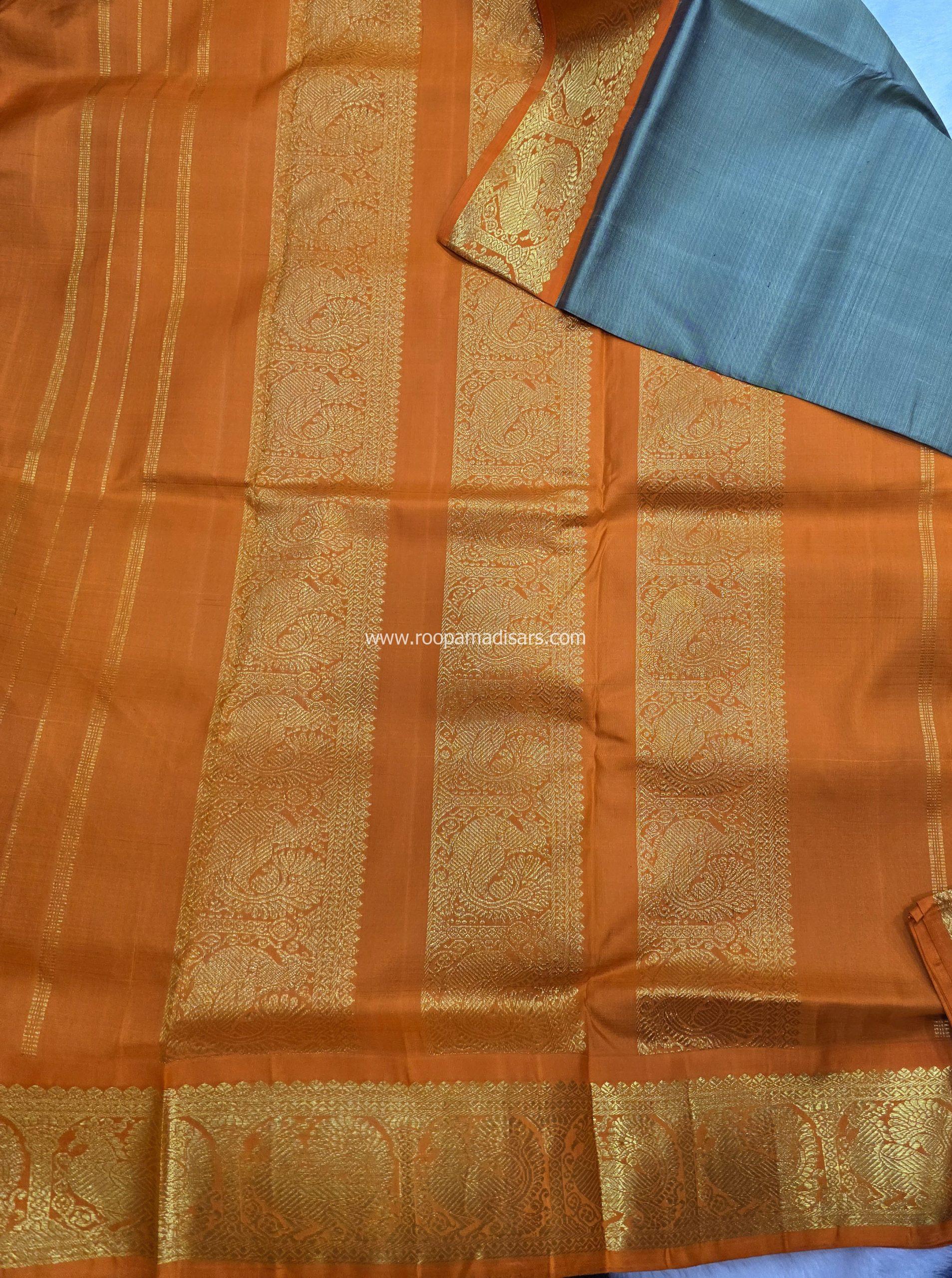 Pure Silk Madisar(with silk mark)-10YARDS PURE SILK PATTU MADISAR KORVAI BORDER WITHOUT BLOUSE - Image 3