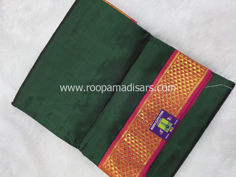 Pure Silk Madisar(with silk mark)-10YARDS PURE SILK PATTU MADISAR KORVAI BORDER WITHOUT BLOUSE PIECE