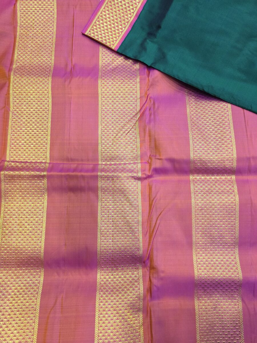 Pure Silk Madisar(with silk mark)-10YARDS PURE SILK PATTU MADISAR KORVAI BORDER WITHOUT BLOUSE PIECE - Image 3