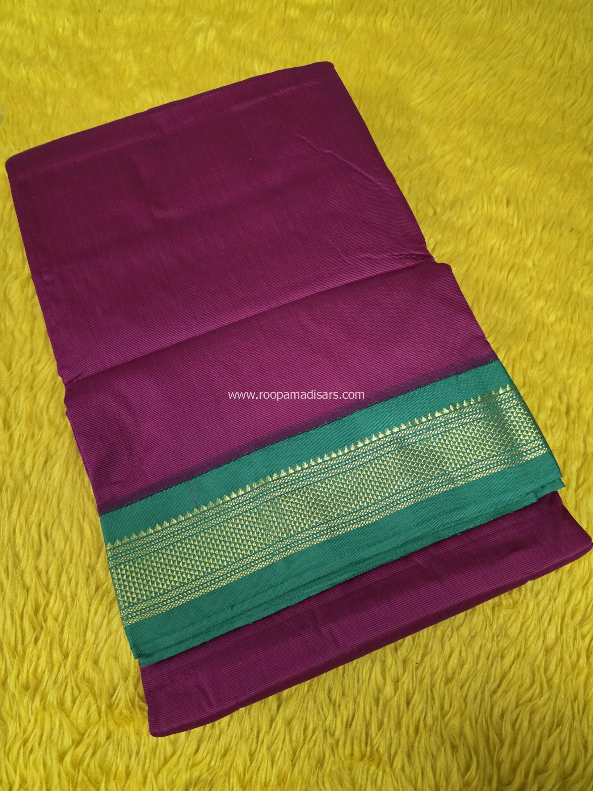 BUTTER SILK MADISARS -10YARDS BUTTER SILK MADISAR KORVAI BORDER WITHOUT BLOUSE PIECE