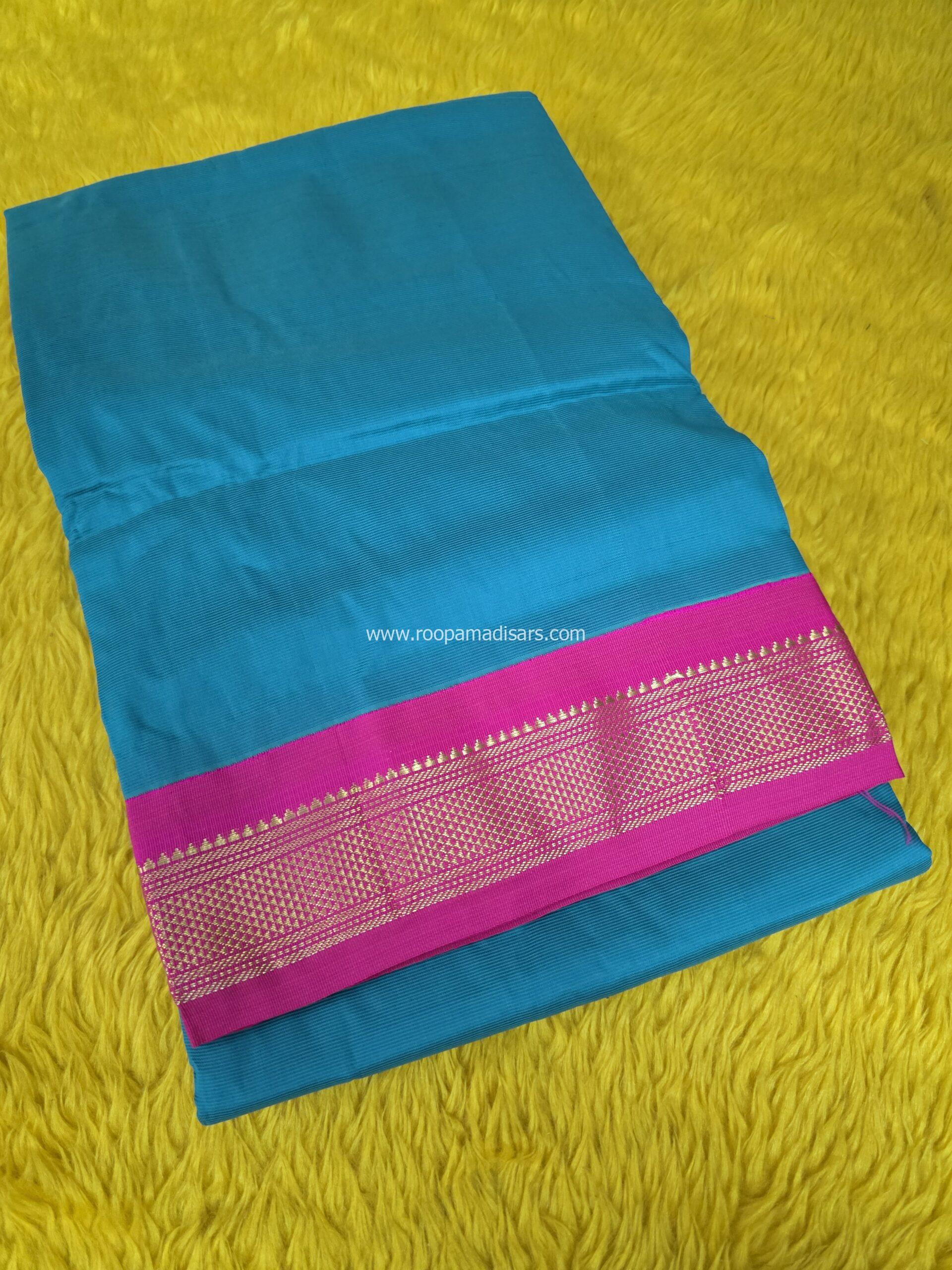 BUTTER SILK MADISARS -10YARDS BUTTER SILK MADISAR KORVAI BORDER WITHOUT BLOUSE PIECE