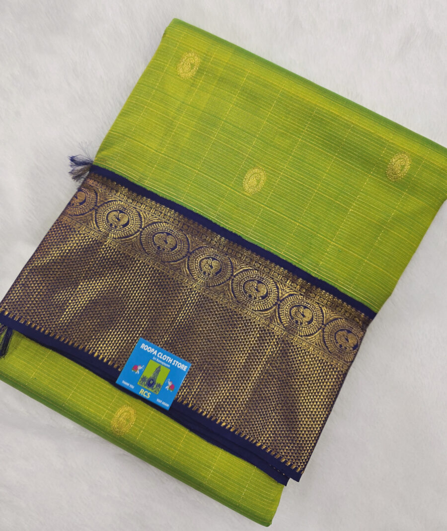 Pure Silk Madisar(with silk mark)-10YARDS VAIRAOOSI PURE SILK PATTU MADISAR KORVAI BORDER WITHOUT BLOUSE PIECE
