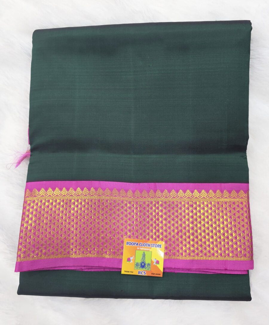Pure Silk Madisar(with silk mark)-10YARDS PURE SILK PATTU MADISAR KORVAI BORDER WITHOUT BLOUSE PIECE - Image 2