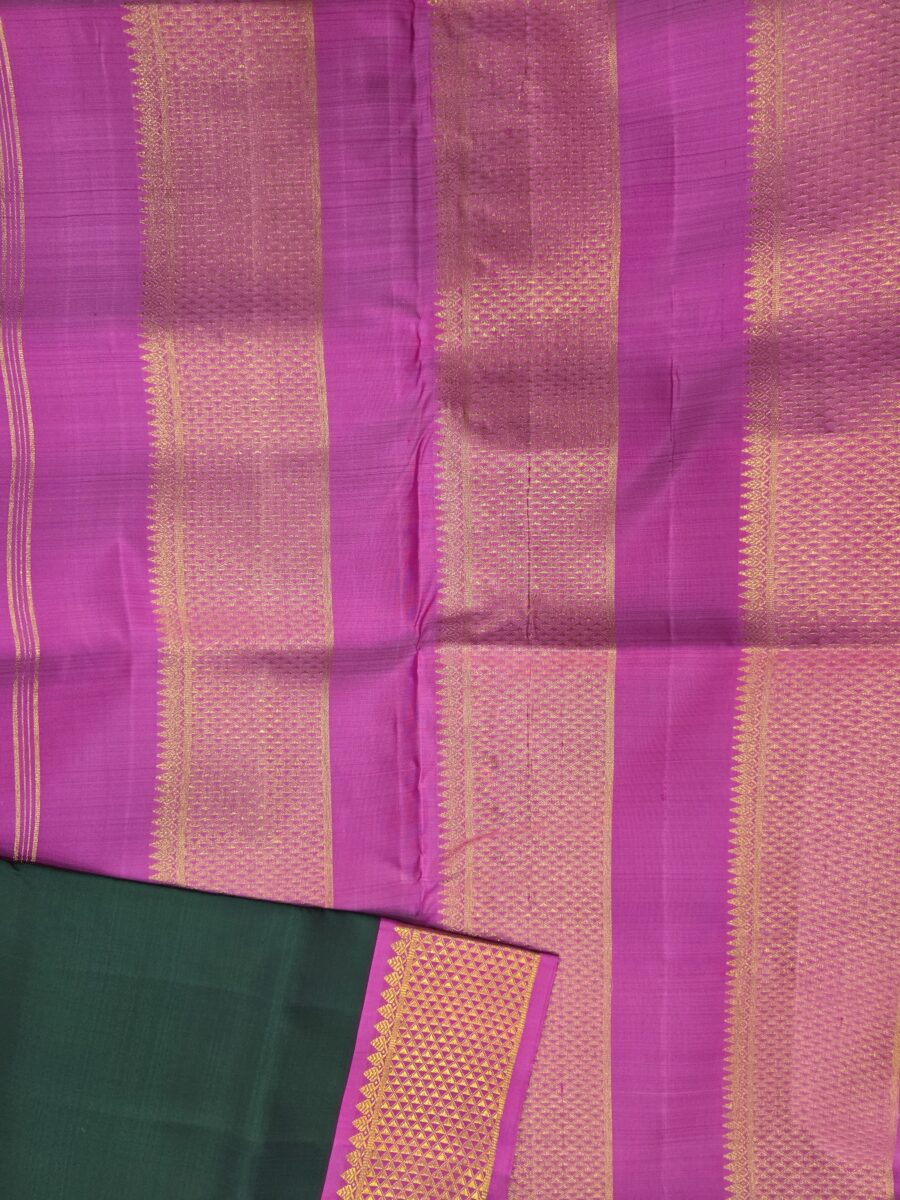 Pure Silk Madisar(with silk mark)-10YARDS PURE SILK PATTU MADISAR KORVAI BORDER WITHOUT BLOUSE PIECE - Image 3