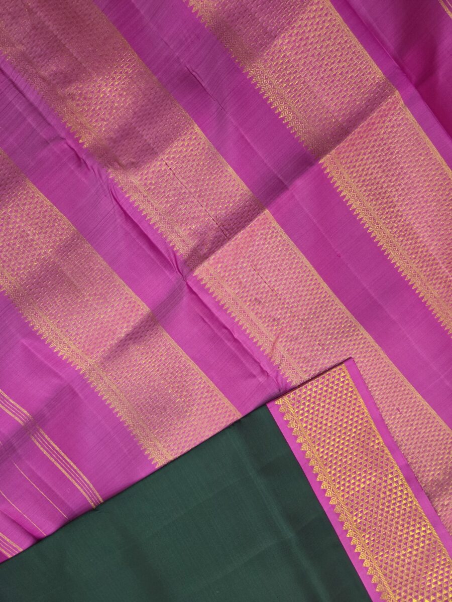 Pure Silk Madisar(with silk mark)-10YARDS PURE SILK PATTU MADISAR KORVAI BORDER WITHOUT BLOUSE PIECE - Image 4