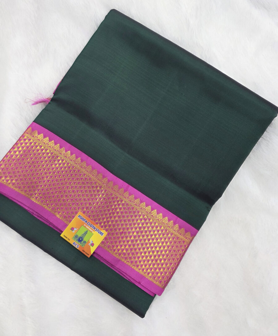 Pure Silk Madisar(with silk mark)-10YARDS PURE SILK PATTU MADISAR KORVAI BORDER WITHOUT BLOUSE PIECE