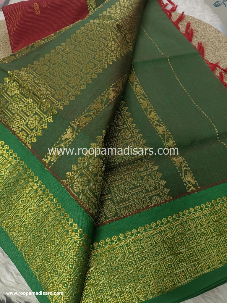 KALYANI SILK READYMADE ரெடிமேட் மடிசார் -VAIRAOOSI READYMADE MADISAR WITHOUT BLOUSE PIECE - Image 3