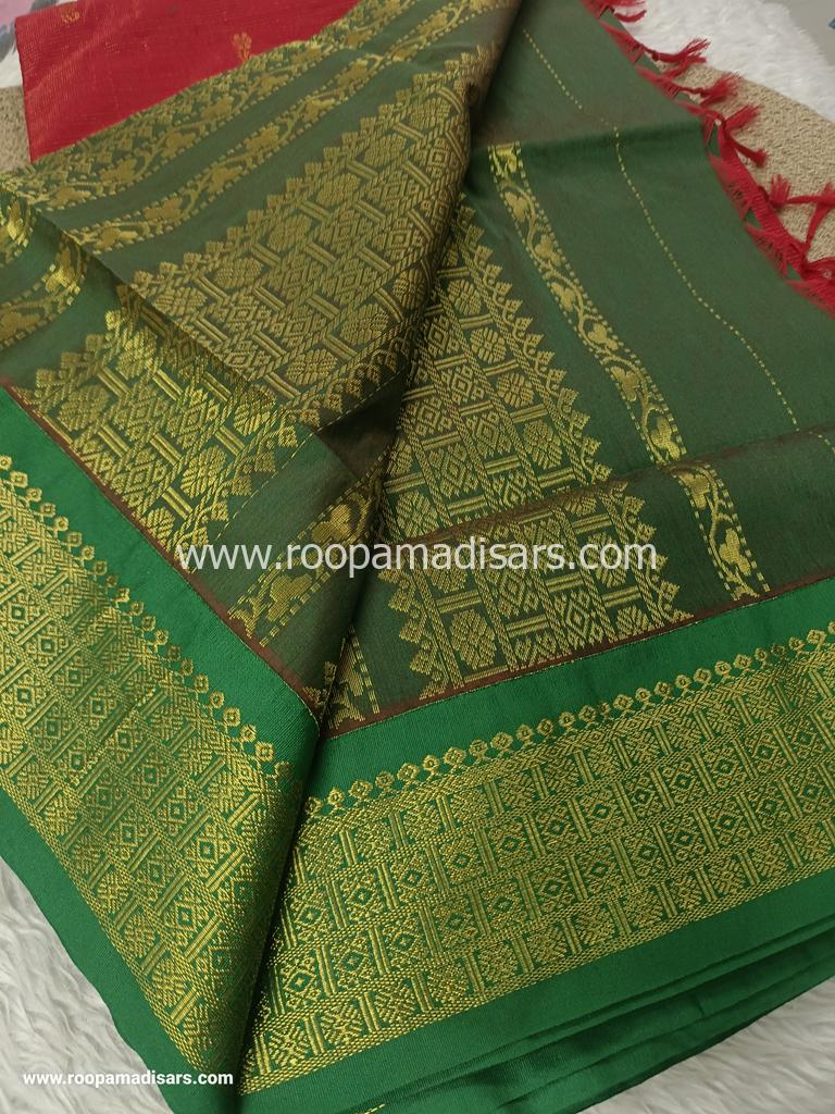 KALYANI SILK READYMADE ரெடிமேட் மடிசார் -VAIRAOOSI READYMADE MADISAR WITHOUT BLOUSE PIECE - Image 3