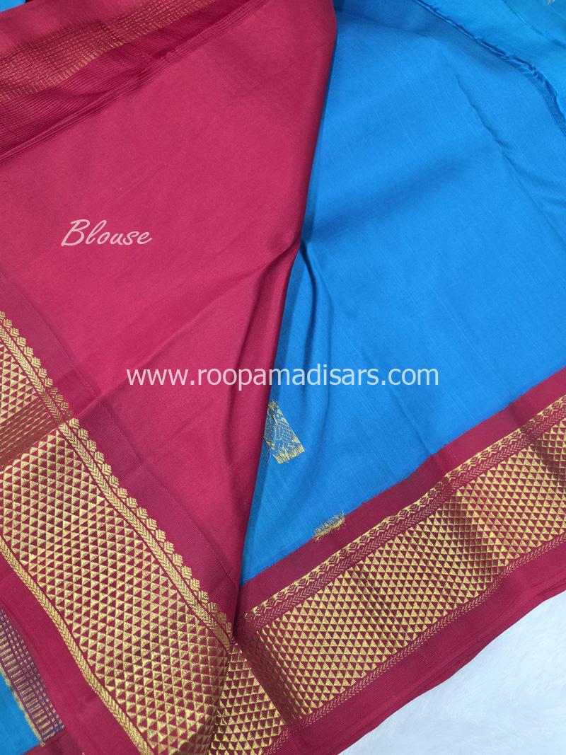 PURE SILK SAREE WITH SILKMARK-6YARDS WITH BLOUSE - Image 5