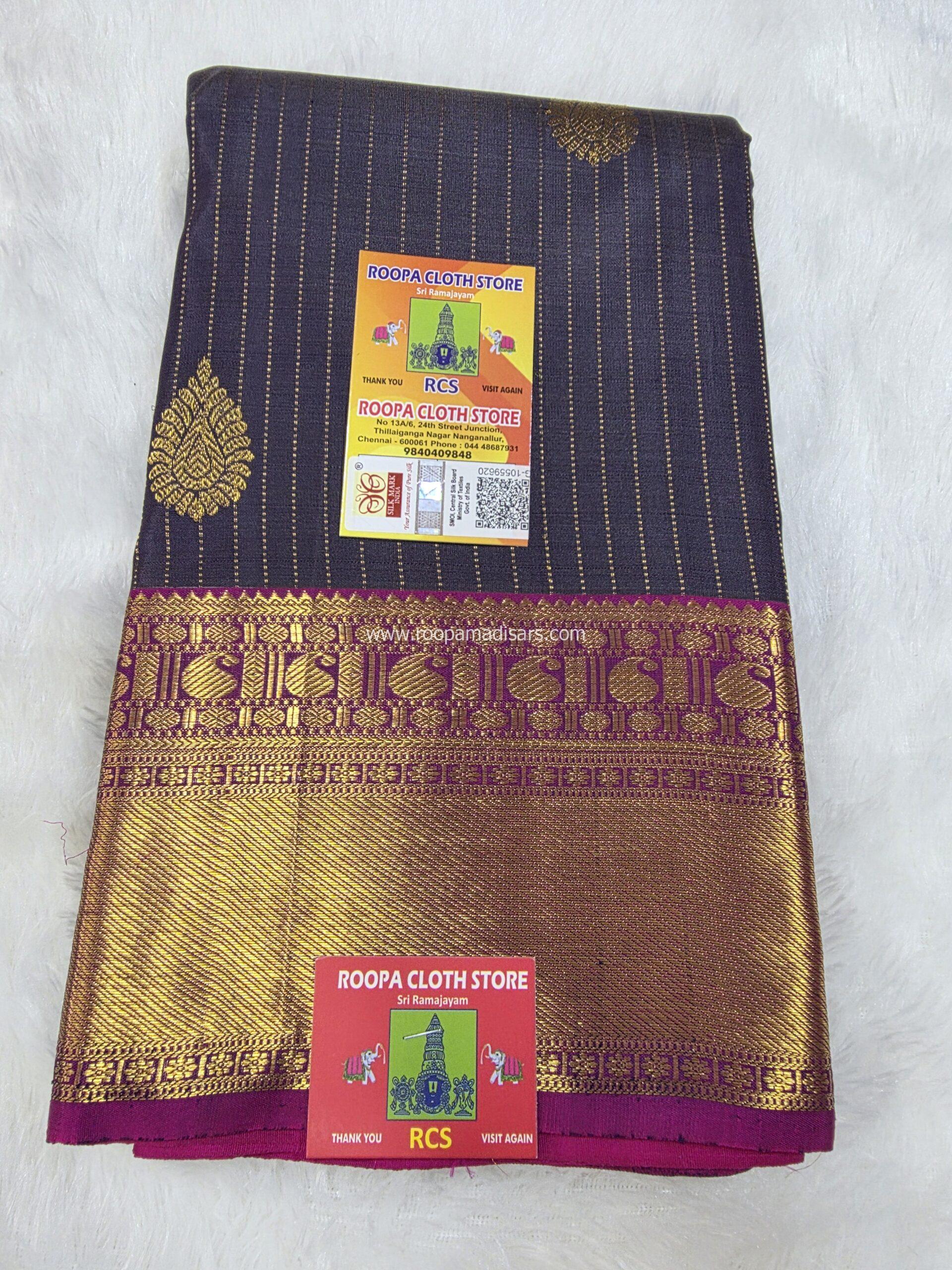 PURE SILK SAREE WITH SILKMARK-6YARDS WITH BLOUSE - Image 3