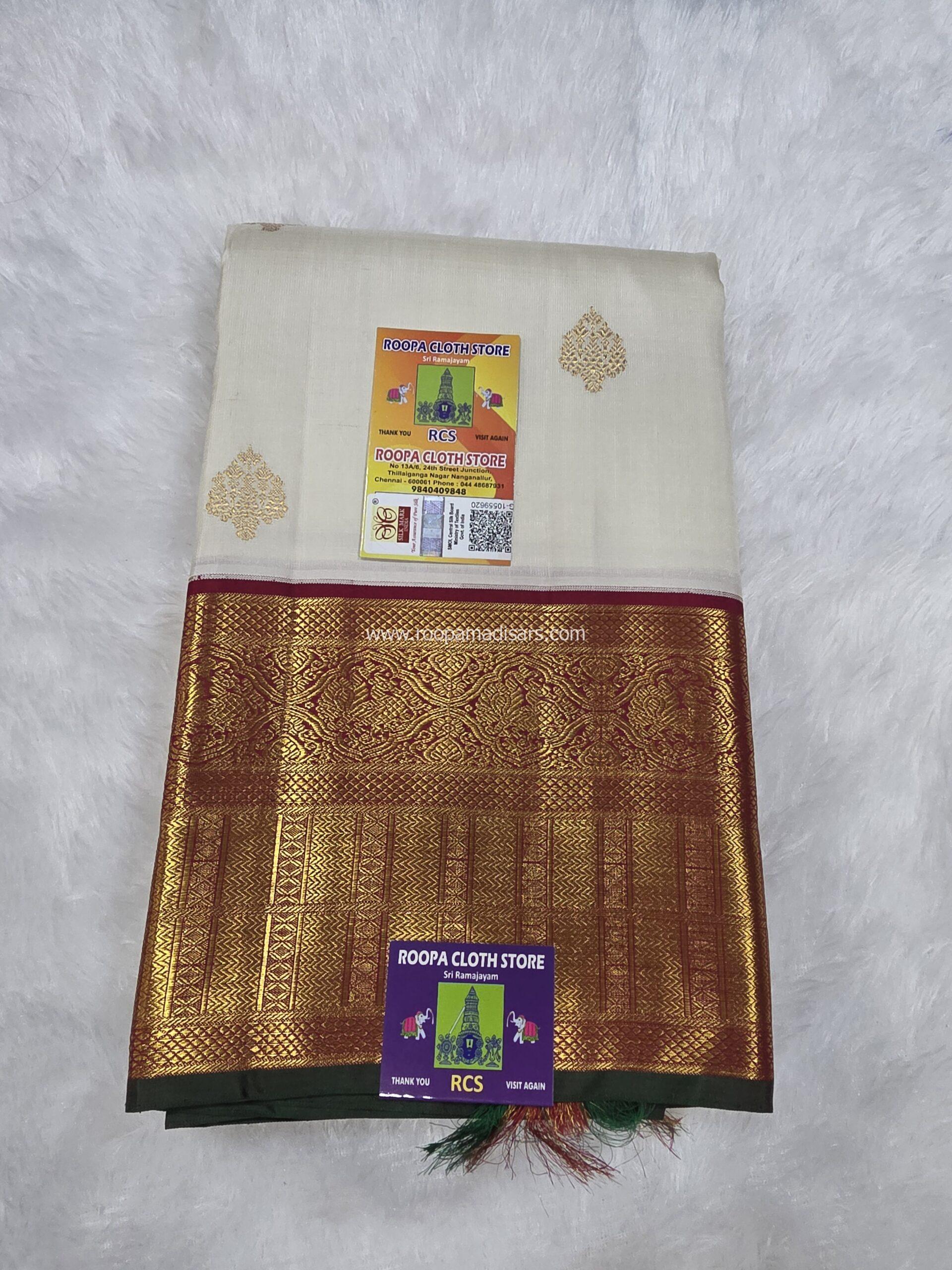 PURE SILK SAREE WITH SILKMARK-6YARDS WITH BLOUSE - Image 3