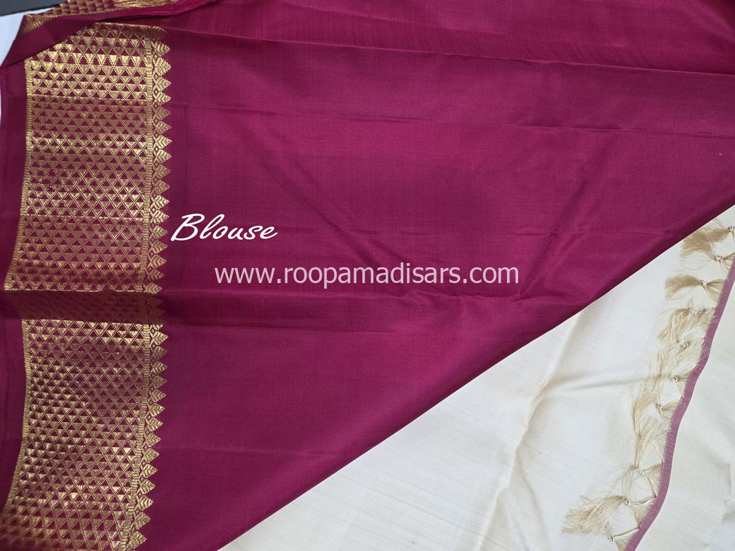 PURE SILK SAREE WITH SILKMARK-6YARDS WITH BLOUSE - Image 8