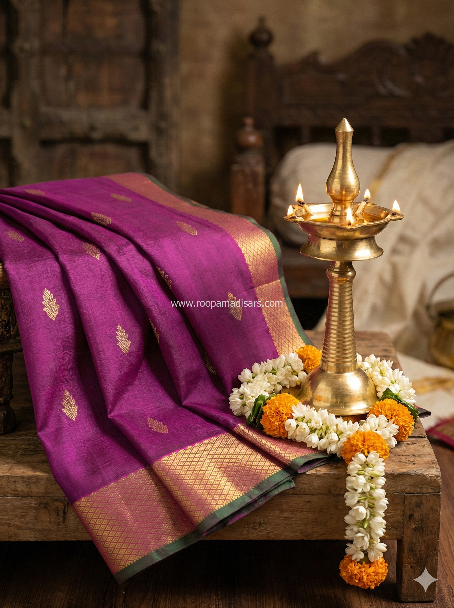 PURE SILK SAREE WITH SILKMARK-6YARDS WITH BLOUSE - Image 3
