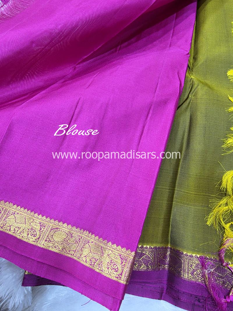 PURE SILK SAREE WITH SILKMARK-6YARDS WITH BLOUSE - Image 5