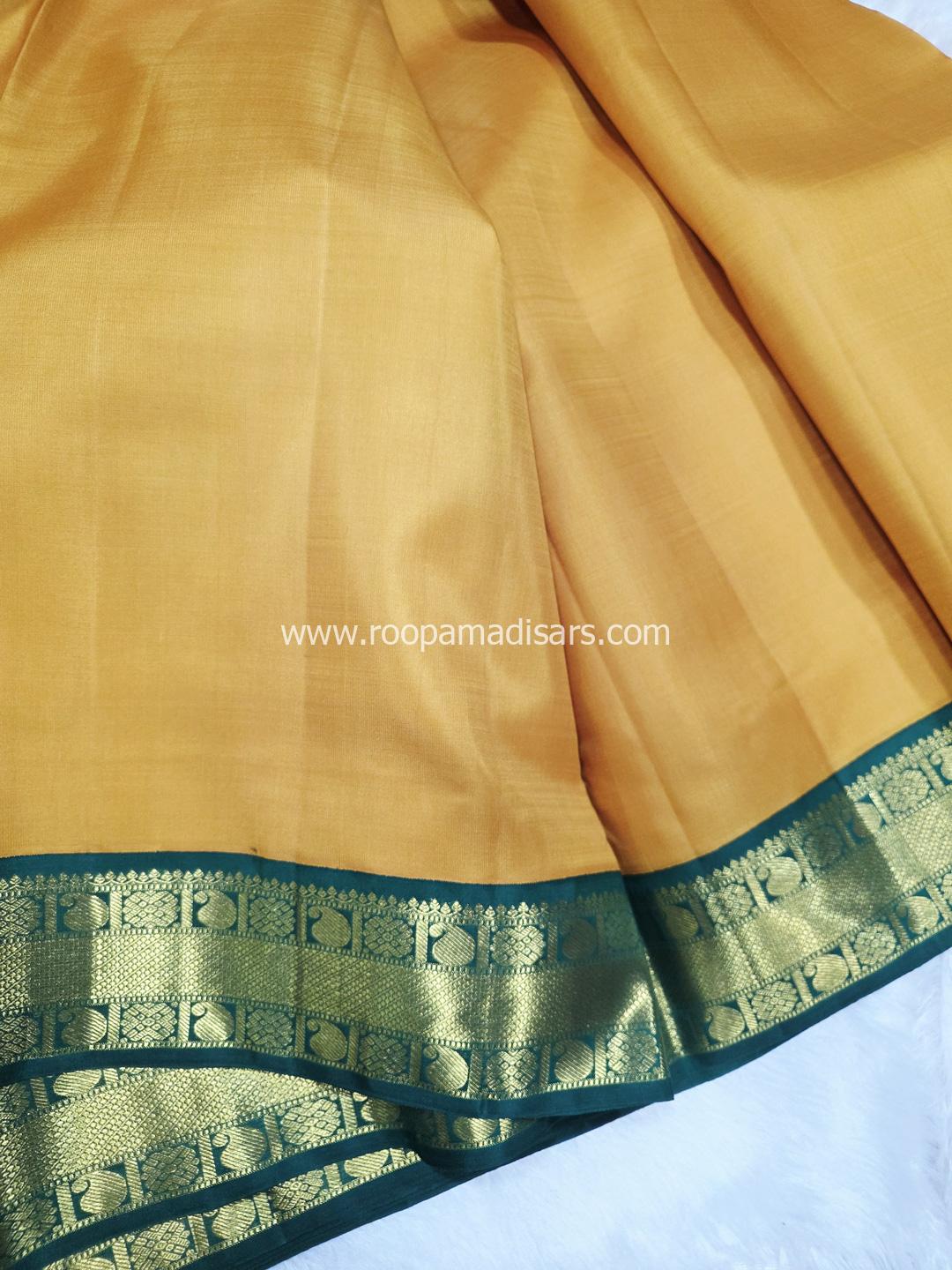 Pure Silk Madisar(with silk mark)-10YARDS PURE SILK PATTU MADISAR KORVAI BORDER WITHOUT BLOUSE PIECE - Image 3