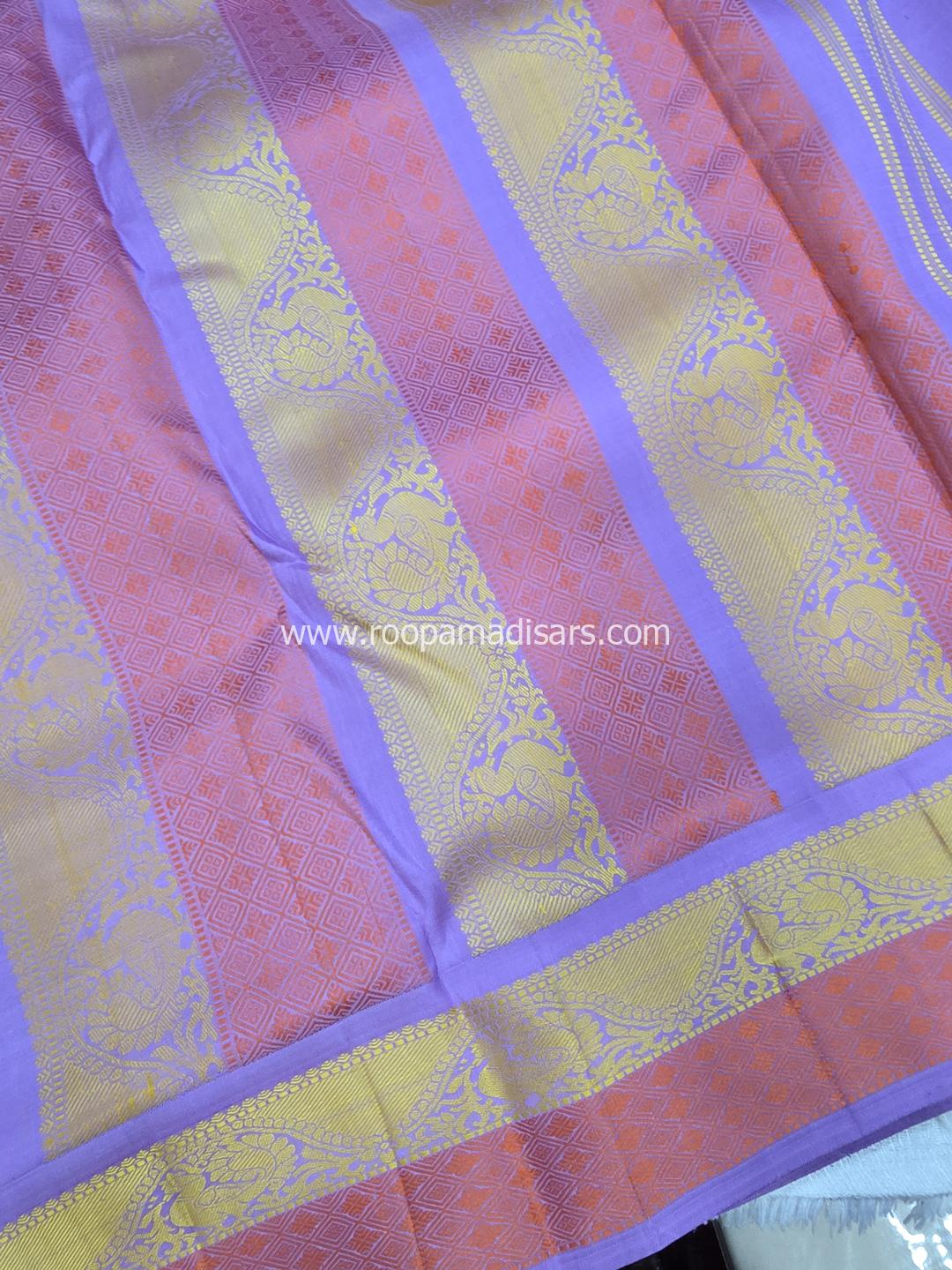 Pure Silk Madisar(with silk mark)-10YARDS PURE SILK PATTU MADISAR KORVAI BORDER WITHOUT BLOUSE PIECE - Image 5