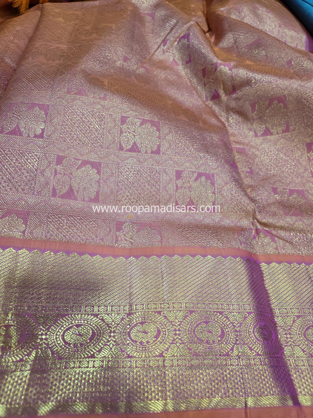 Pure Silk Madisar(with silk mark)-10YARDS PURE SILK PATTU MADISAR KORVAI BORDER WITHOUT BLOUSE PIECE - Image 5