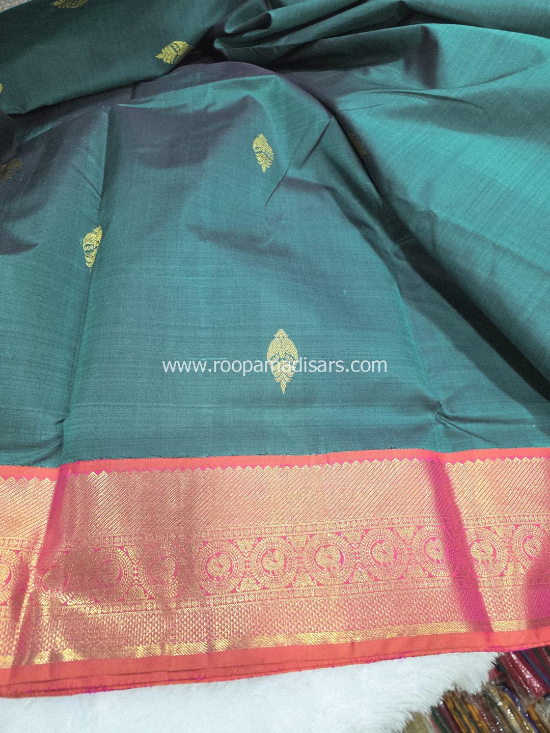 Pure Silk Madisar(with silk mark)-10YARDS PURE SILK PATTU MADISAR KORVAI BORDER WITHOUT BLOUSE PIECE - Image 4