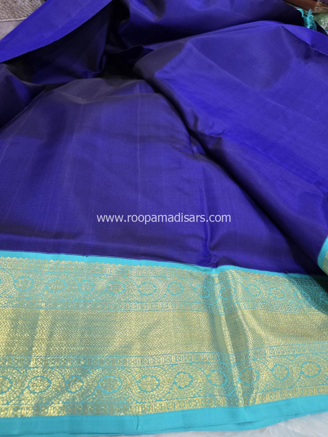 Pure Silk Madisar(with silk mark)-10YARDS PURE SILK PATTU MADISAR KORVAI BORDER WITHOUT BLOUSE PIECE - Image 4