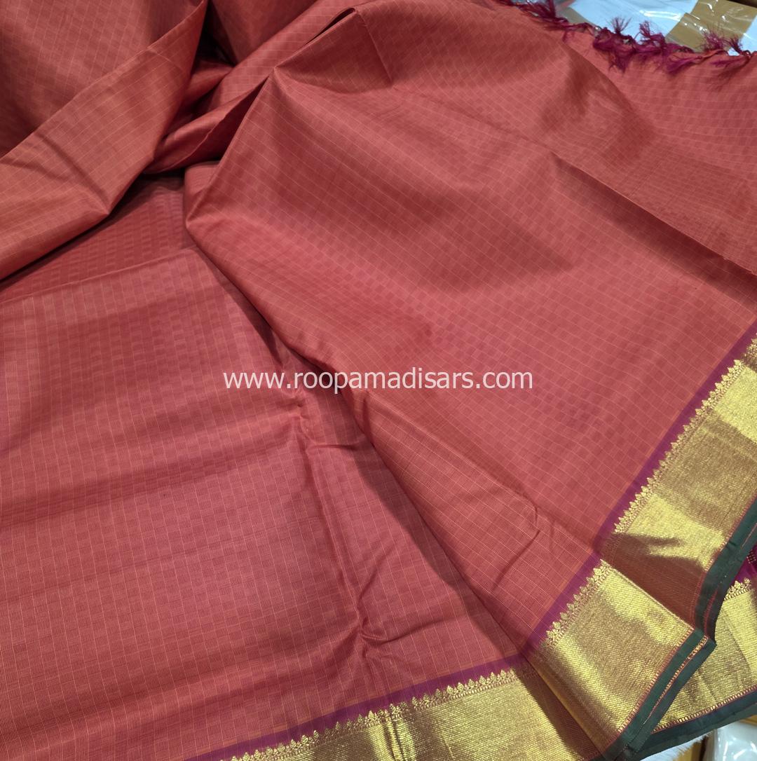 Pure Silk Madisar(with silk mark)-10YARDS PURE SILK PATTU MADISAR KORVAI BORDER WITHOUT BLOUSE PIECE - Image 3