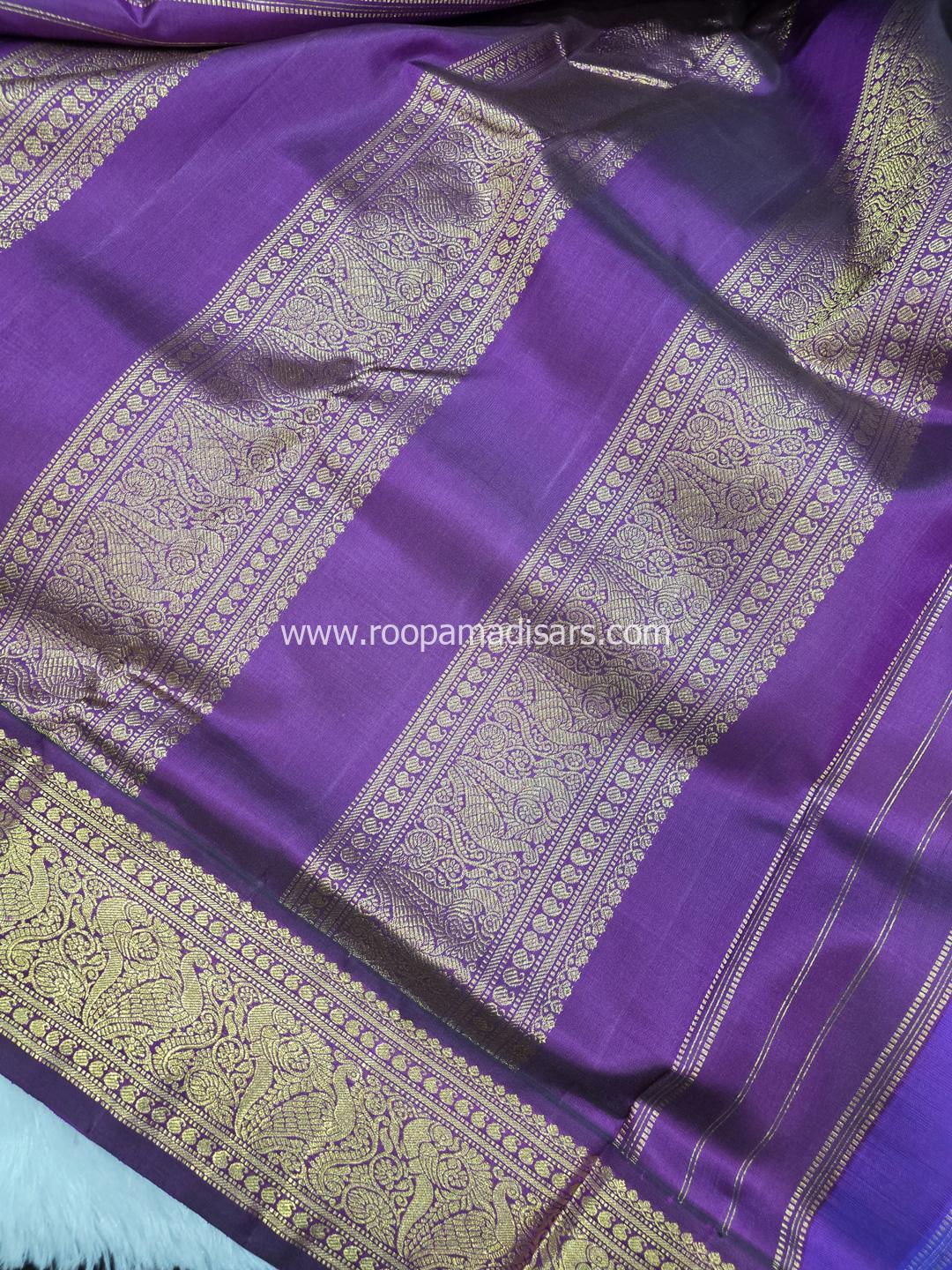 Pure Silk Madisar(with silk mark)-10YARDS PURE SILK PATTU MADISAR KORVAI BORDER WITHOUT BLOUSE PIECE - Image 6