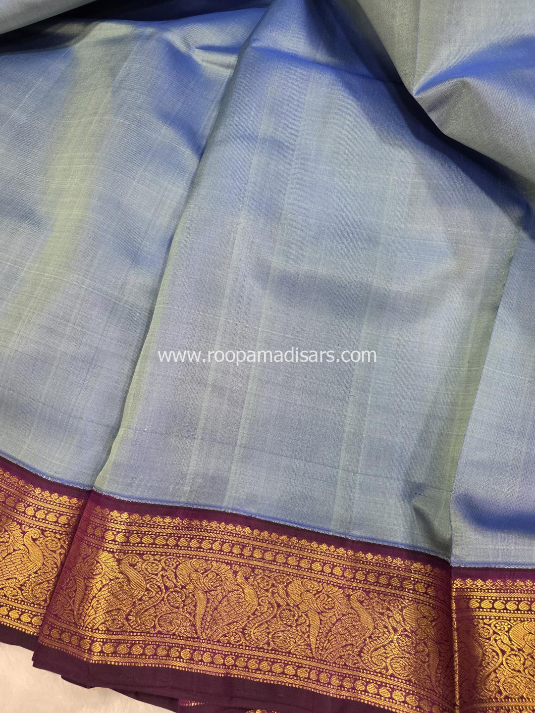 Pure Silk Madisar(with silk mark)-10YARDS PURE SILK PATTU MADISAR KORVAI BORDER WITHOUT BLOUSE PIECE - Image 5