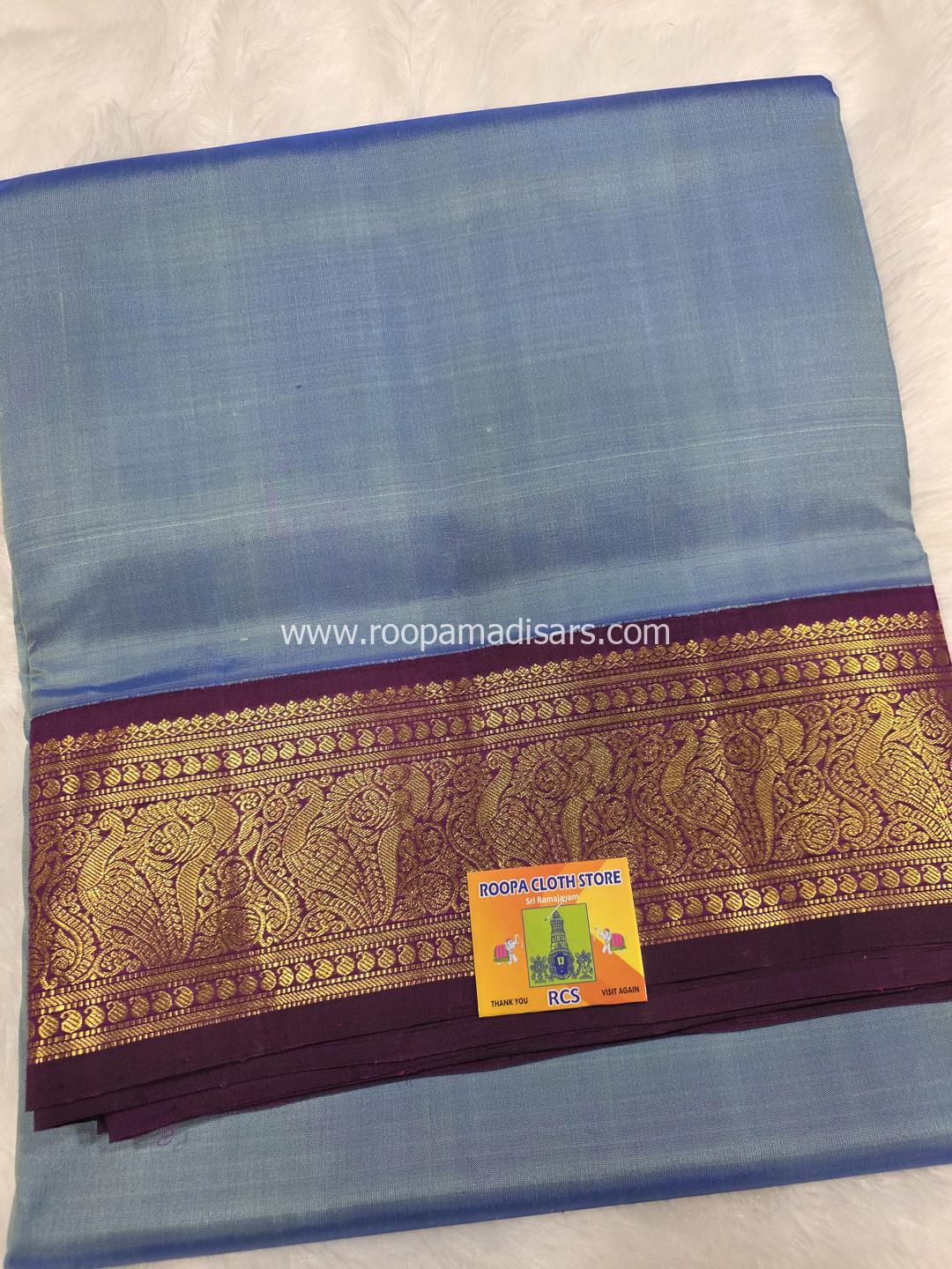 Pure Silk Madisar(with silk mark)-10YARDS PURE SILK PATTU MADISAR KORVAI BORDER WITHOUT BLOUSE PIECE - Image 4