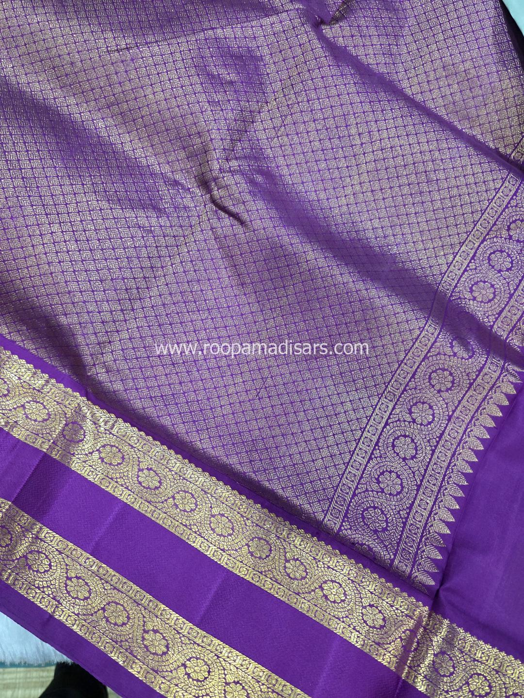 Pure Silk Madisar(with silk mark)-10YARDS PURE SILK PATTU MADISAR KORVAI BORDER WITHOUT BLOUSE PIECE - Image 5