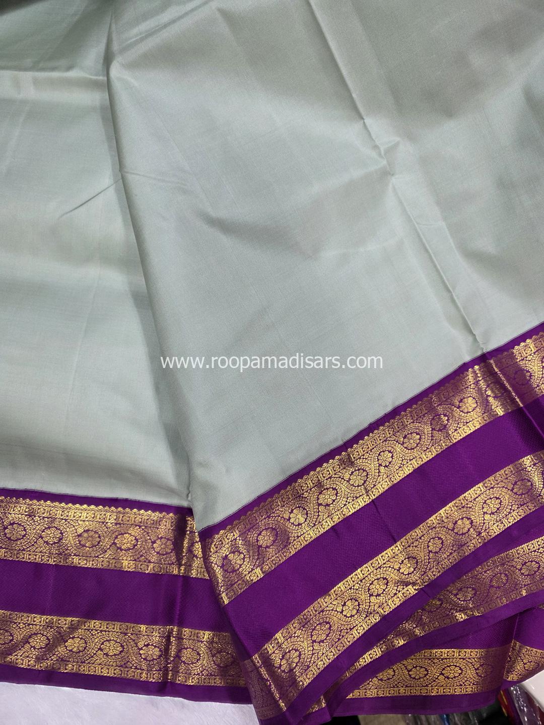 Pure Silk Madisar(with silk mark)-10YARDS PURE SILK PATTU MADISAR KORVAI BORDER WITHOUT BLOUSE PIECE - Image 4