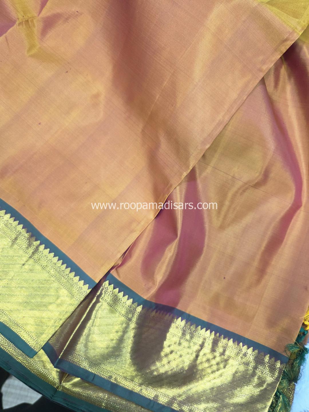 Pure Silk Madisar(with silk mark)-10YARDS PURE SILK PATTU MADISAR KORVAI BORDER WITHOUT BLOUSE PIECE - Image 3