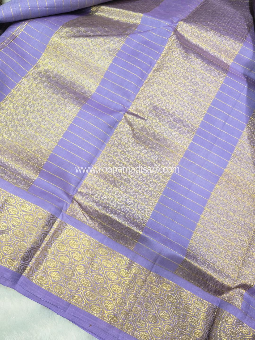 Pure Silk Madisar(with silk mark)-10YARDS PURE SILK PATTU MADISAR KORVAI BORDER WITHOUT BLOUSE PIECE - Image 4