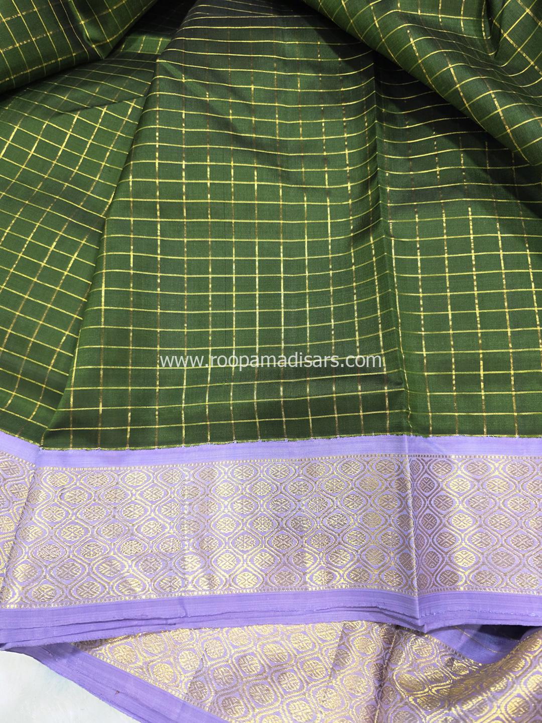 Pure Silk Madisar(with silk mark)-10YARDS PURE SILK PATTU MADISAR KORVAI BORDER WITHOUT BLOUSE PIECE - Image 3