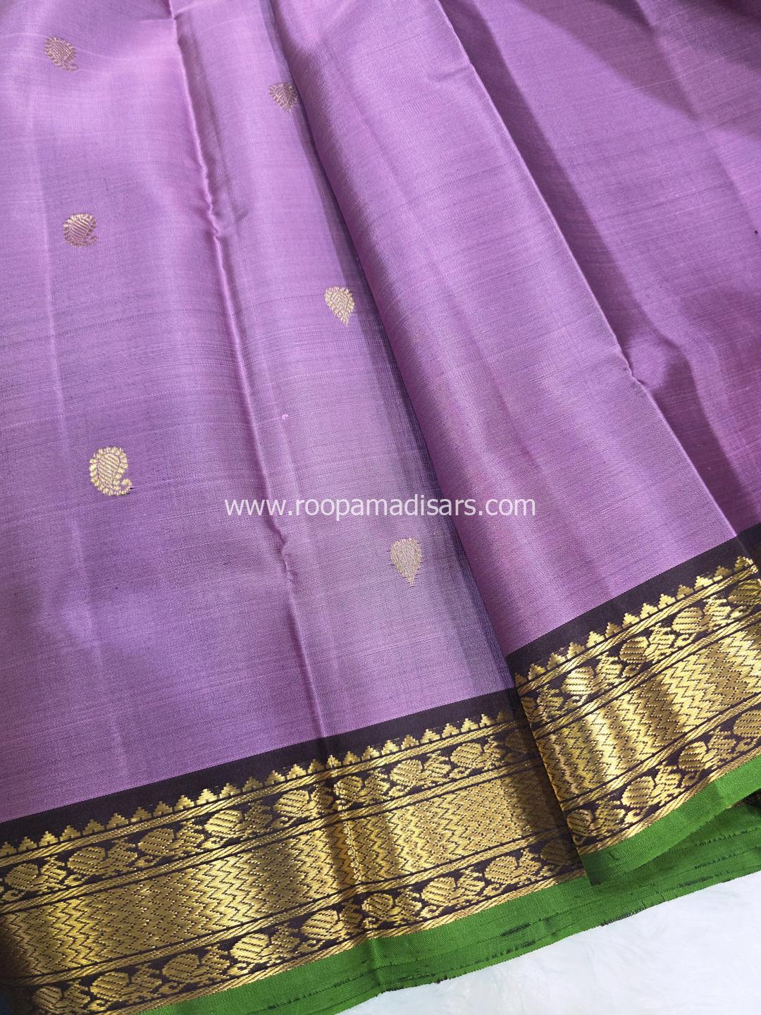 Pure Silk Madisar(with silk mark)-10YARDS PURE SILK PATTU MADISAR KORVAI BORDER WITHOUT BLOUSE PIECE - Image 4
