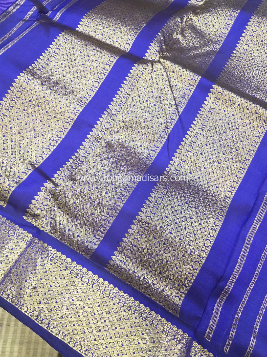 Pure Silk Madisar(with silk mark)-10YARDS PURE SILK PATTU MADISAR KORVAI BORDER WITHOUT BLOUSE PIECE - Image 4
