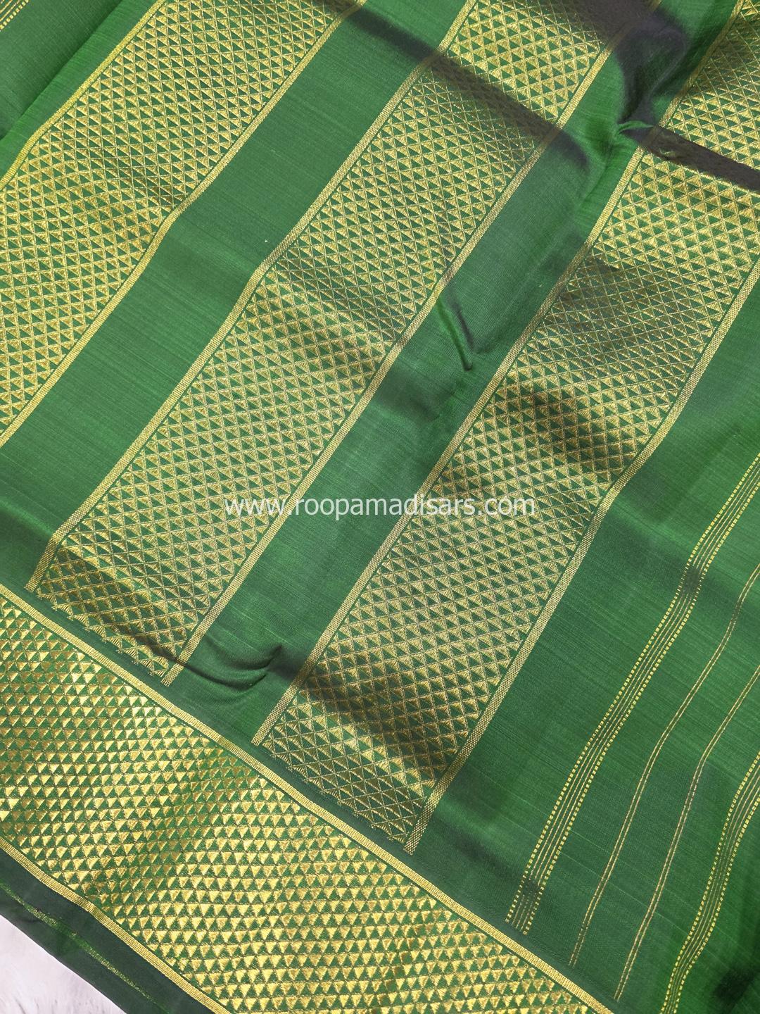 Pure Silk Madisar(with silk mark)-10YARDS PURE SILK PATTU MADISAR KORVAI BORDER WITHOUT BLOUSE PIECE - Image 7