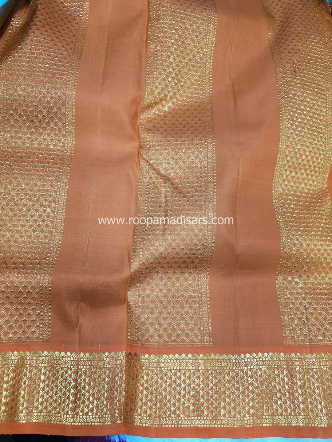 Pure Silk Madisar(with silk mark)-10YARDS PURE SILK PATTU MADISAR KORVAI BORDER WITHOUT BLOUSE PIECE - Image 5