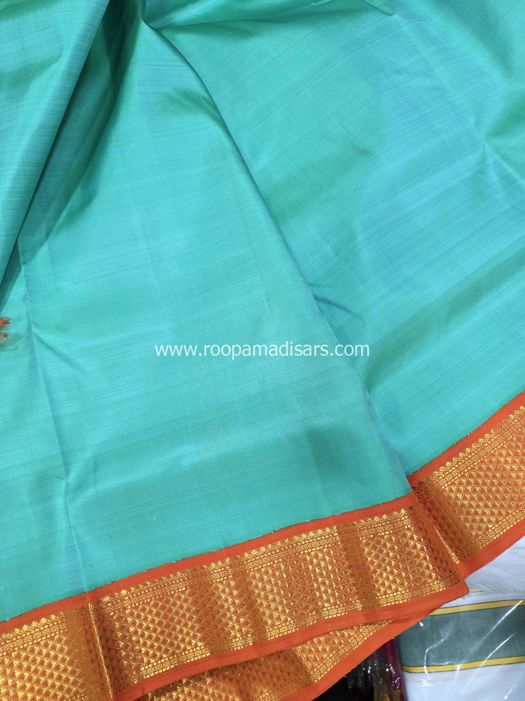 Pure Silk Madisar(with silk mark)-10YARDS PURE SILK PATTU MADISAR KORVAI BORDER WITHOUT BLOUSE PIECE - Image 3
