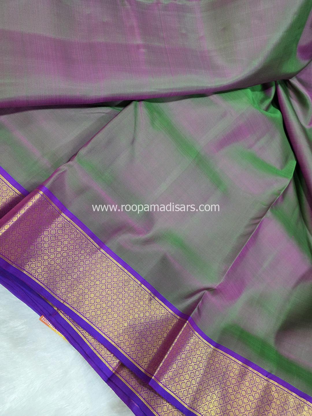 Pure Silk Madisar(with silk mark)-10YARDS PURE SILK PATTU MADISAR KORVAI BORDER WITHOUT BLOUSE PIECE - Image 3