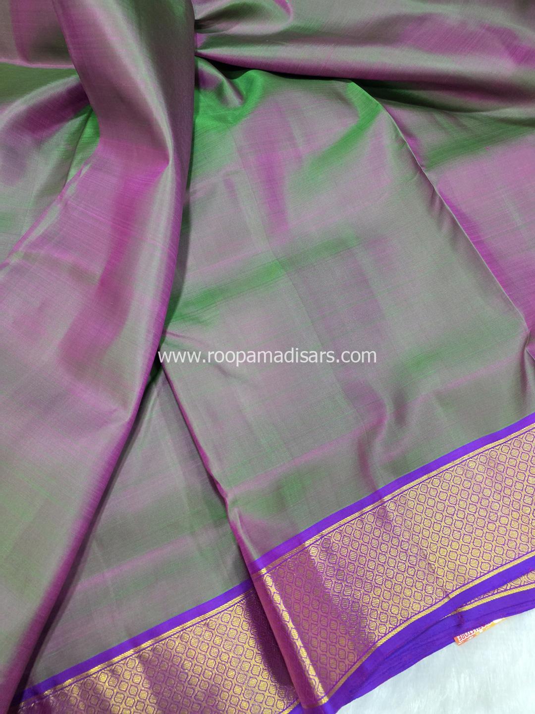 Pure Silk Madisar(with silk mark)-10YARDS PURE SILK PATTU MADISAR KORVAI BORDER WITHOUT BLOUSE PIECE - Image 4