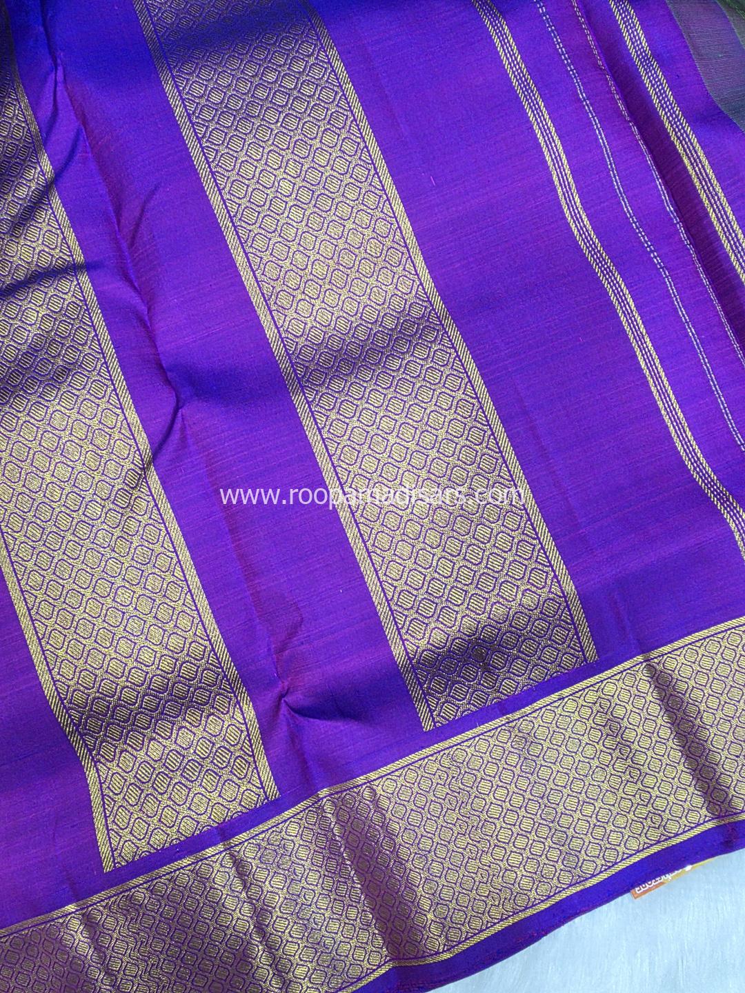 Pure Silk Madisar(with silk mark)-10YARDS PURE SILK PATTU MADISAR KORVAI BORDER WITHOUT BLOUSE PIECE - Image 5
