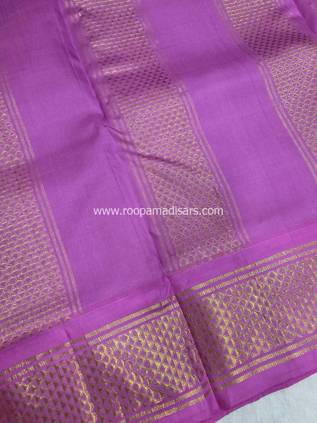 Pure Silk Madisar(with silk mark)-10YARDS PURE SILK PATTU MADISAR KORVAI BORDER WITHOUT BLOUSE PIECE - Image 6