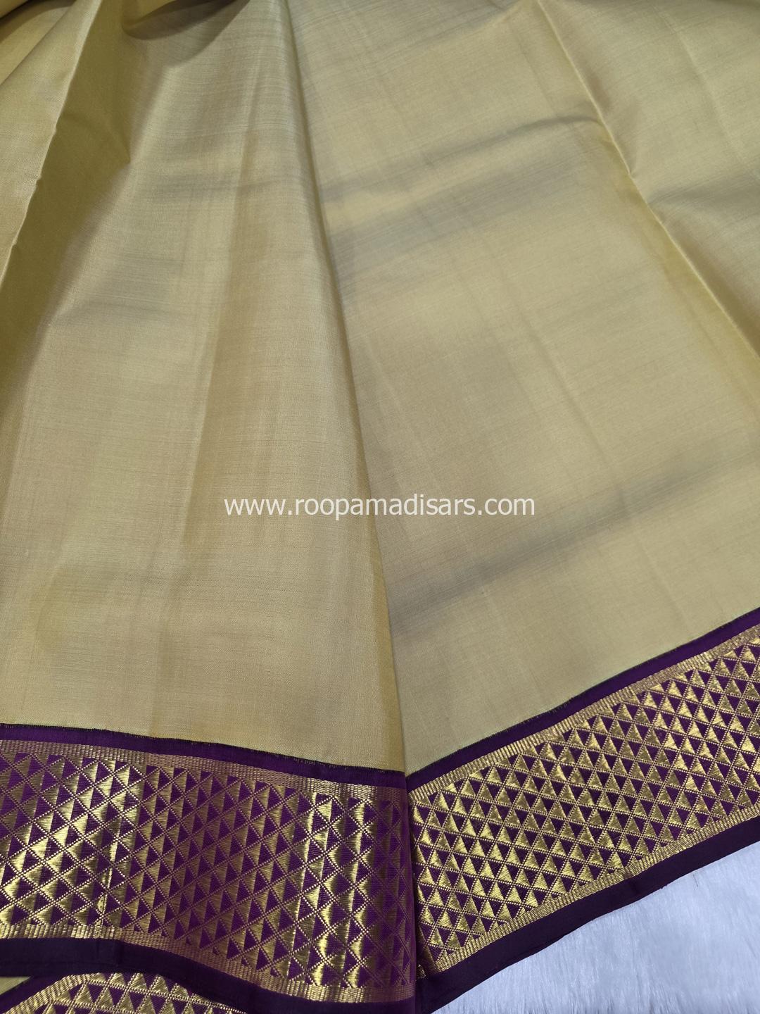 Pure Silk Madisar(with silk mark)-10YARDS PURE SILK PATTU MADISAR KORVAI BORDER WITHOUT BLOUSE PIECE - Image 4
