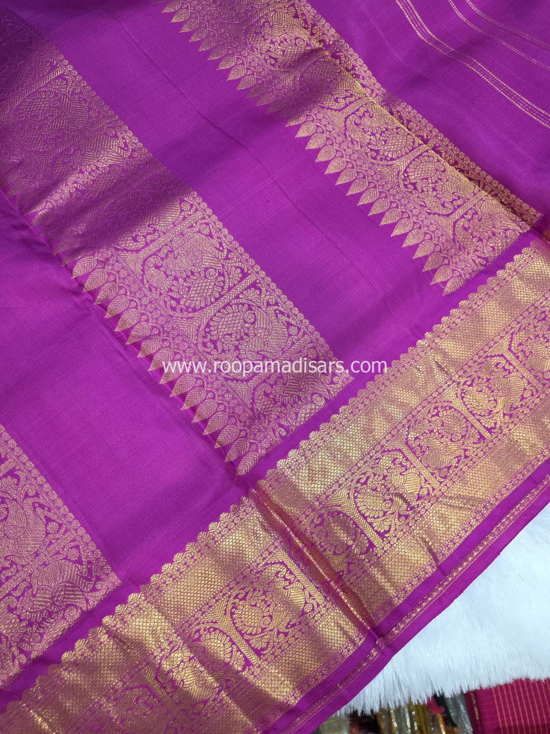 Pure Silk Madisar(with silk mark)-10YARDS PURE SILK PATTU MADISAR KORVAI BORDER WITHOUT BLOUSE PIECE - Image 5