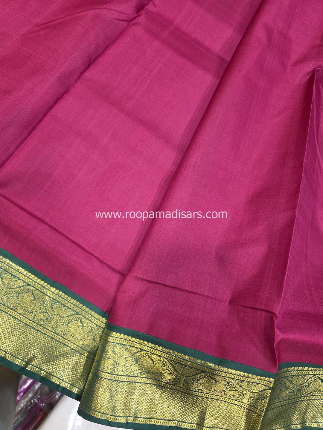 Pure Silk Madisar(with silk mark)-10YARDS PURE SILK PATTU MADISAR KORVAI BORDER WITHOUT BLOUSE PIECE - Image 5
