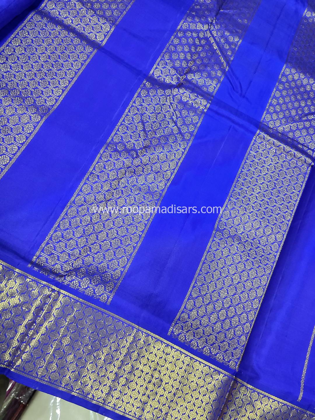 Pure Silk Madisar(with silk mark)-10YARDS PURE SILK PATTU MADISAR KORVAI BORDER WITHOUT BLOUSE PIECE - Image 5