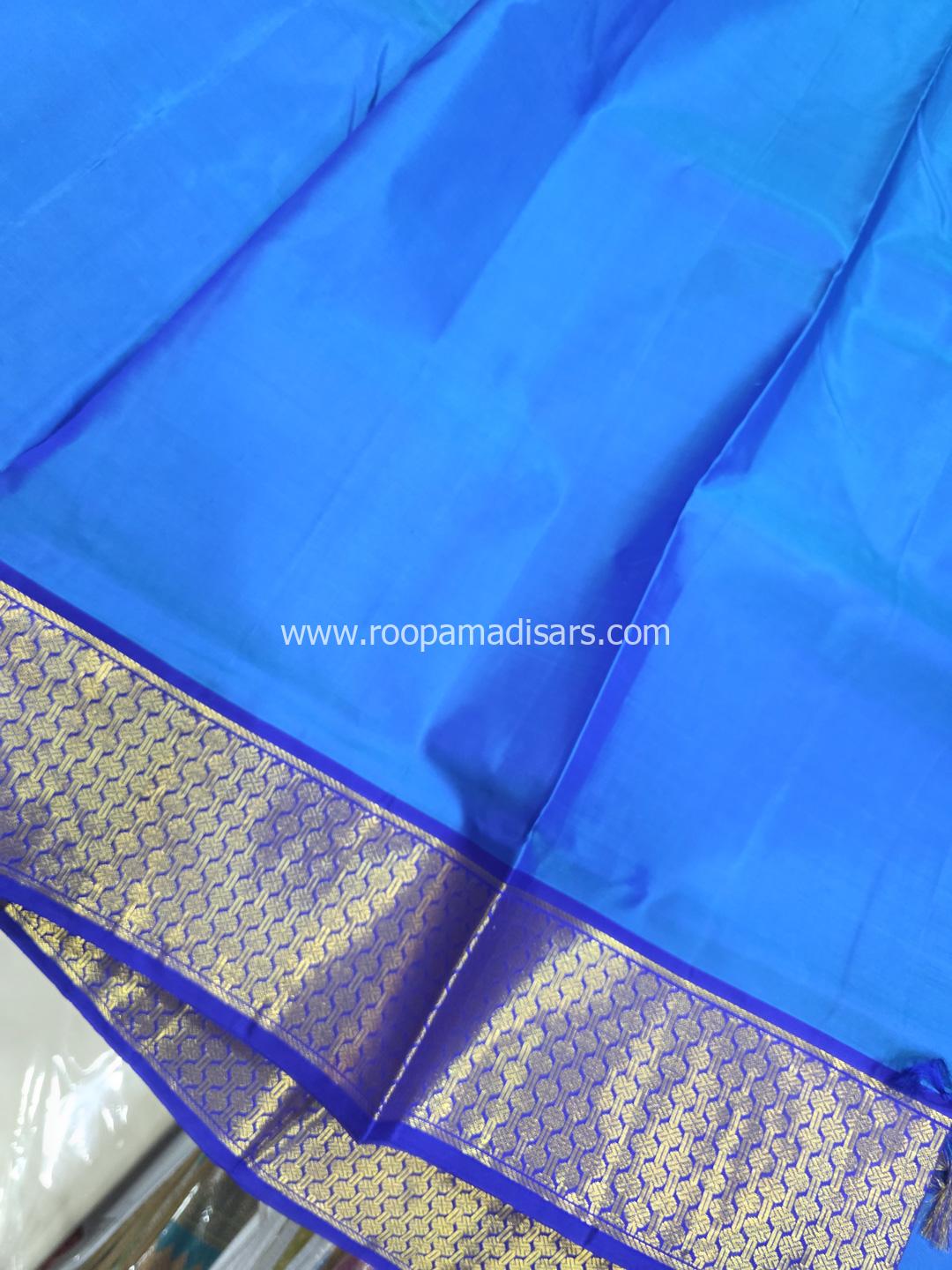 Pure Silk Madisar(with silk mark)-10YARDS PURE SILK PATTU MADISAR KORVAI BORDER WITHOUT BLOUSE PIECE - Image 4