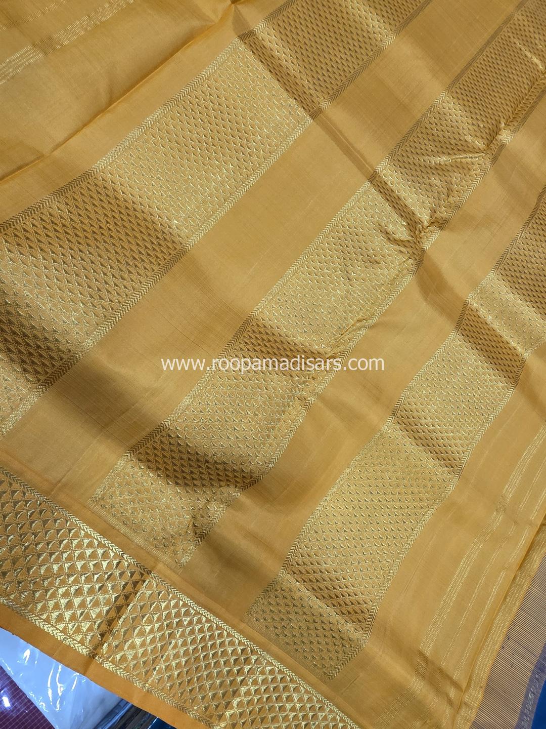Pure Silk Madisar(with silk mark)-10YARDS PURE SILK PATTU MADISAR KORVAI BORDER WITHOUT BLOUSE PIECE - Image 6