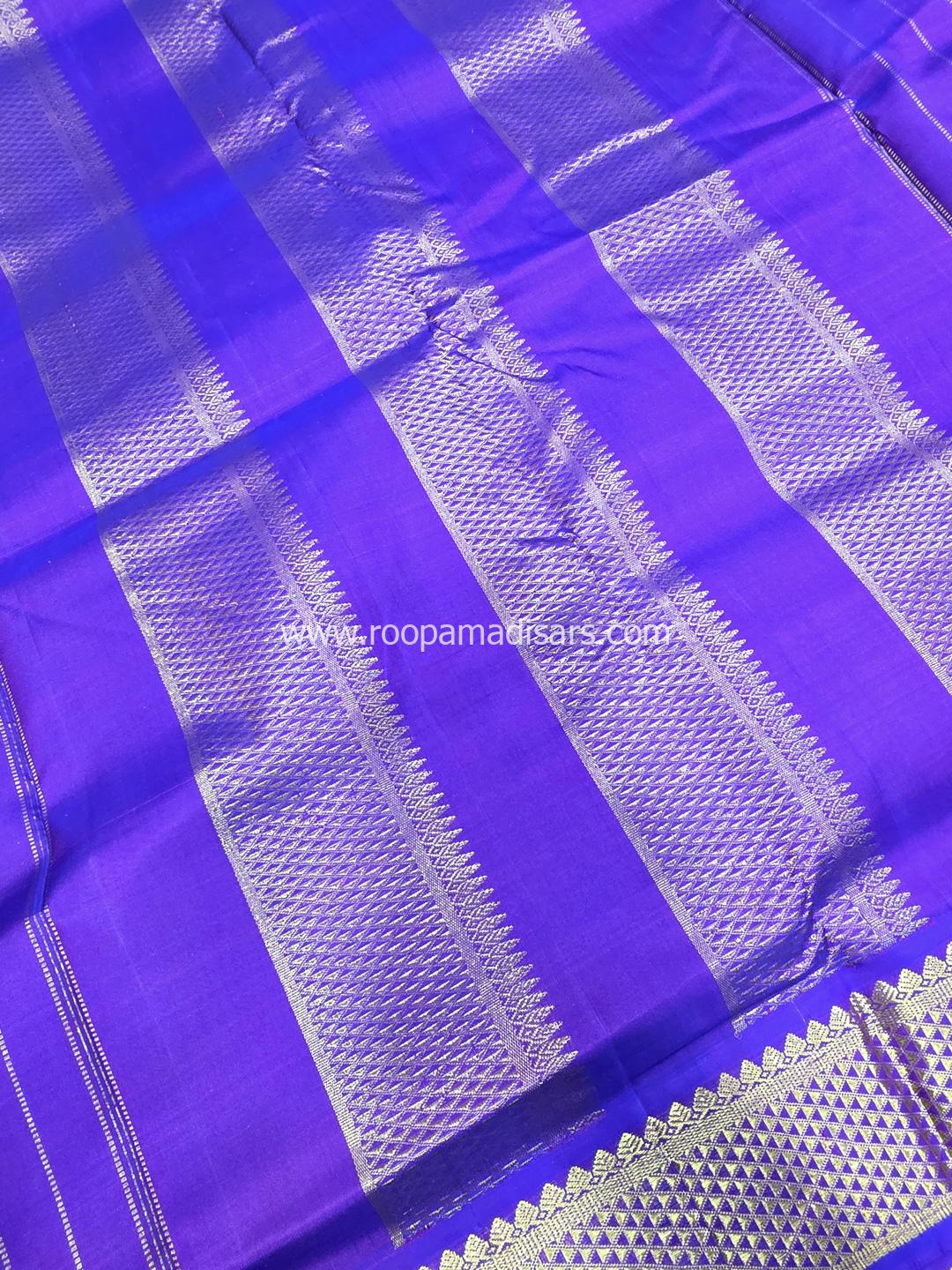 Pure Silk Madisar(with silk mark)-10YARDS PURE SILK PATTU MADISAR KORVAI BORDER WITHOUT BLOUSE PIECE - Image 4